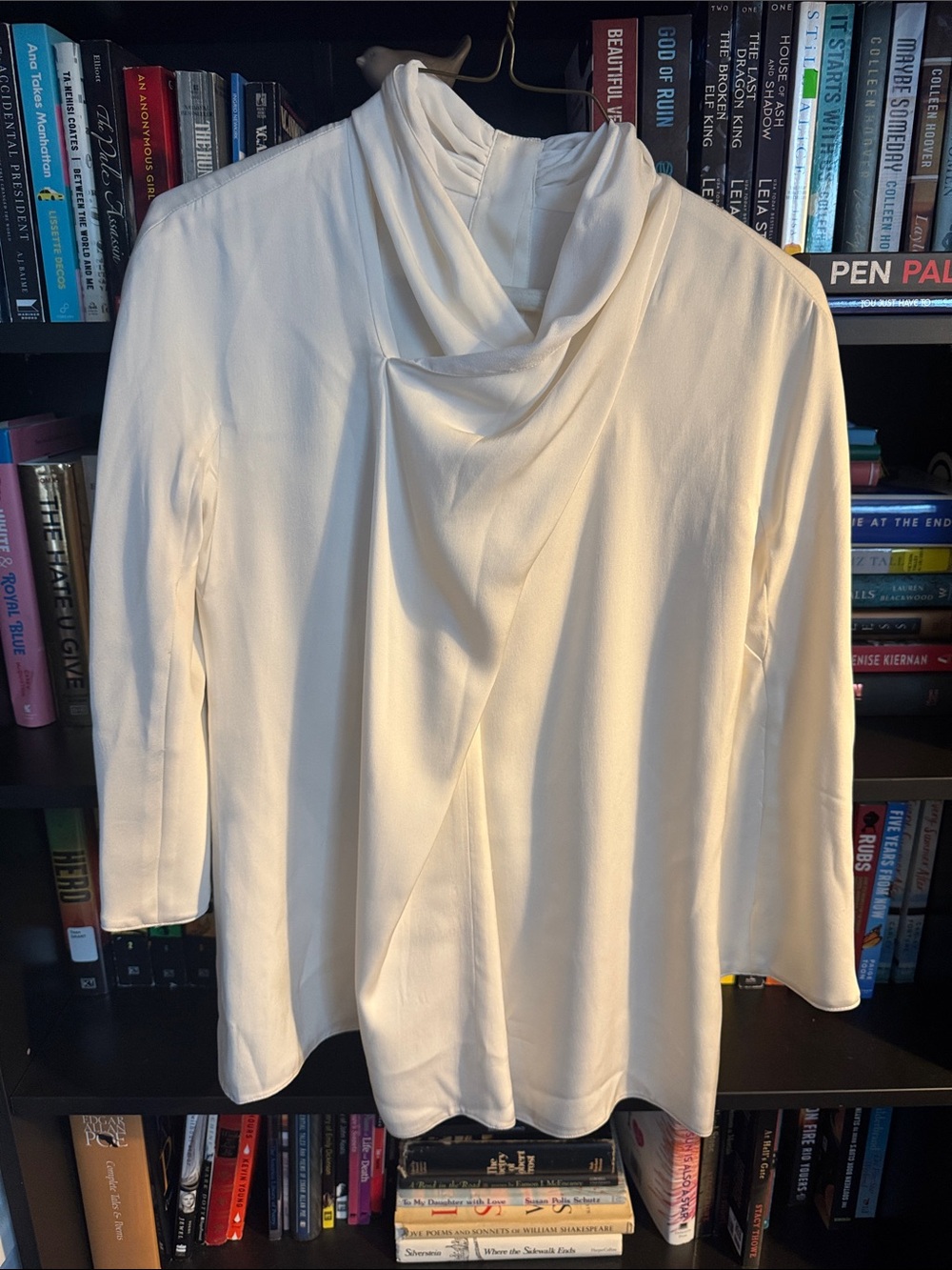 Vintage Giorgio Armani Women’s Cream Cowl Neck blouse